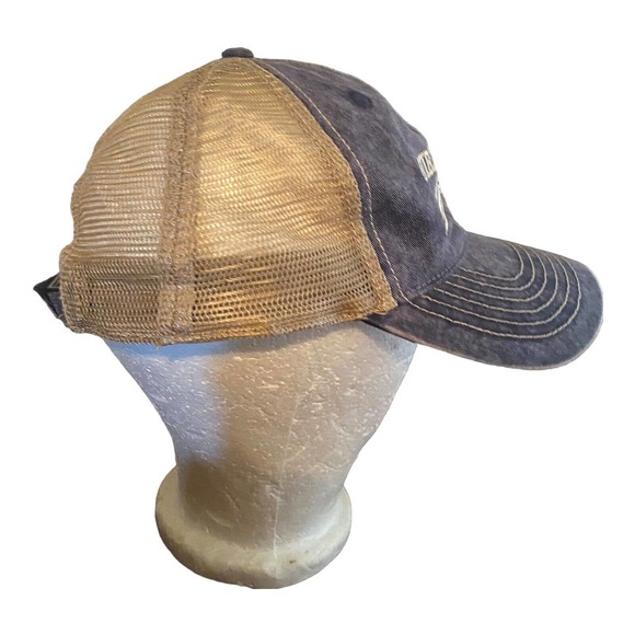 Sanibel Island Denim Mesh Trucker Hat Adjustable Unisex Royal Resortwear - Picture 3 of 5
